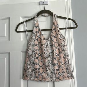 Snakeskin Halter Tank